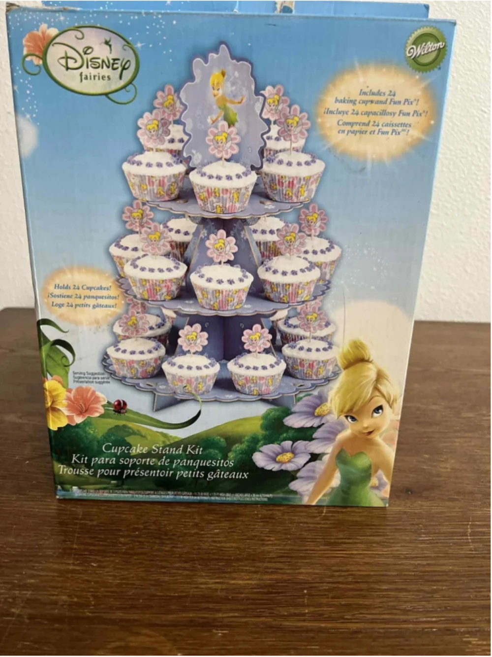 Disney Fairies Tinker Bell Cupcake Stand Kit Wilton Holds 24 Cupcakes New Set